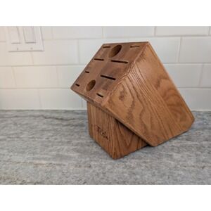 CUTCO Wooden Wood Knife Holder Block 10 Slot Homemaker Block maple
